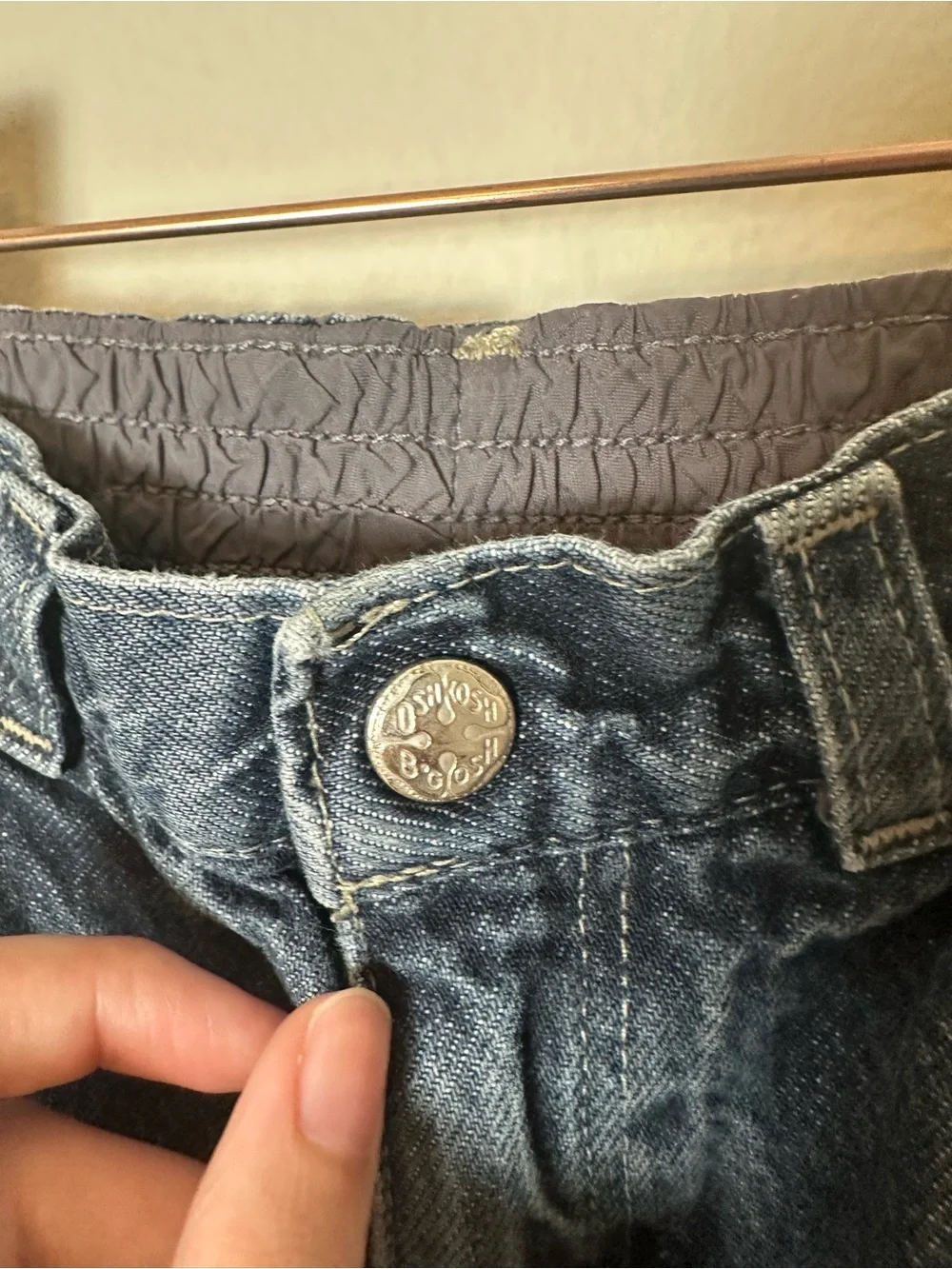 Osh’Kosh Vintage Cargo Jeans Elastic Waist Denim 4T